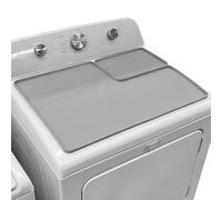 Dryer Covers for The Top, with Lint Collection Hole Dryer Protector Top Mat, 26x18in Non-Slip Silicone Washing Machine Topper for Sink Laundry Counter Kitchen Room