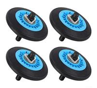 Dryer Drum Roller Wheel Assembly Replacement Part Compatible with DC97-07523A DE7523 AP5325135 Models, Fits DC97 16782A, 3.1 in x 0.8in x 1 in, Blue, 4-Piece Set with Axle