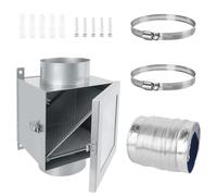 Dryer Duct Lint Trap, Indoor Dryer Vent Kit, Secondary Lint Trap for Electric Clothes Dryers with 4inch 8ft Dryer Vent Hose, 2 Clamps, 2 Stainless Steel Mesh, Dryer Lint Catcher for Dryer (Metal)