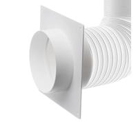 Dryer Duct Wall Connector Waterproof Heavy Duty Threaded | Panel flange air duct fitting For exhaust pipe system fan HVAC cooling system
