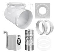 Dryer Exhaust Hose Coupling for Air Conditioners - Wall-Mounted Replacement Plates Connector for Ceiling Exhaust Ventilation Fans Washing Machines Circulation