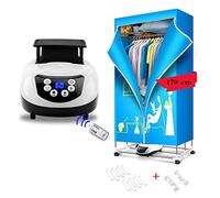 Dryer Folding three-layer cloth 1200W electric laundry drying rack 132LB capacity best energy saving (anion) fast drying dry digital automatic timer with remote control (Color : Blue, Size : Anion)