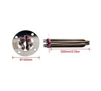 Dryer Hopper Machine Dry Burning Electric Heating Element Tube Injection Machine Stainless Steel Heating Pipe (Color : 25KG 300mm 3500W, Size : 220V)
