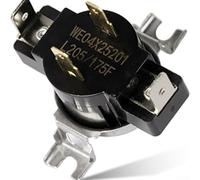 Dryer Inlet Thermostat WE04X25201 Replacement for GE for hotpoint - Precise Temperature Control Safety Switch - 250V 25A Plastic Housing - Fits AP6040078 PS11772030 Models