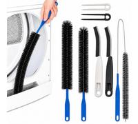 Dryer Lint Trap Cleaning Brush Set, Dryer Vent Cleaner Kit with Refrigerator Condenser Coil Brush, 2 Gap Brushes and 2 Pliers for Home
