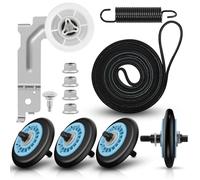 Dryer Repair Kit for Samsung - 6602-001655 Belt & DC93-00634A Idler Pulley & DC97-16782A Drum Rollers fits DV48H7400EW/A2 DV40J3000EW/A2 DV45H7000EW/A2 DV52J8700EP/A2 DV448AEP DV419AEW DV50F9A6EVW/A2