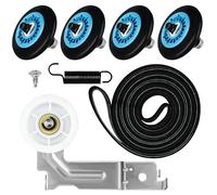 Dryer Roller Replacement Kit - Dryer Repair Kit Compatible with Samsung Dryer Parts,Includes DC97-16782A Dryer Roller, DC93-00634A Dryer Idler Pulley, 6602-001655 Dryer Belt
