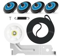 Dryer Roller Replacement Kit - Dryer Repair Kit Compatible with Samsung Dryer Parts,Includes DC97-16782A Dryer Roller, DC93-00634A Dryer Idler Pulley, 6602-001655 Dryer Belt