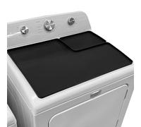 Dryer Top Cover - with Lint Collection Hole Dryer Protector Top Mat - 26x18in Silicone Non-Slip Washing Machine Topper for Kitchen Work Area Counter