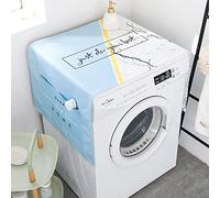 Dryer Top Protector Mat Freezer Mini Fridge Washer and Dryer Dust Rail Handle Covers for The Top Washable Blue Marble 55 X 140 cm