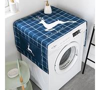 Dryer Top Protector Mat Freezer Mini Fridge Washer and Dryer Dust Rail Handle Covers for The Top Washable White deer 55 X 140 cm