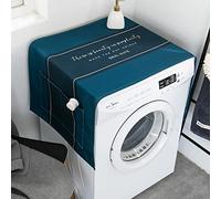 Dryer Top Protector Mat Freezer Mini Fridge Washer and Dryer Dust Rail Handle Covers for The Top Washable Ink blue 55 X 140 cm