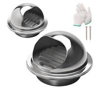 Dryer Vent 150mm Round Exhaust Vent-Upgrade 304 Stainless Steel Wall Vent Soffit Vents Round Vent Cover for HVAC System(90mm/3.5in)