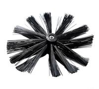 Dryer Vent Brush 200mm Nylon Bristle Head Lint Remover Tool, M8 Thread Chimney Cleaning Brush for Dryer Duct, Chimney Sweep and Vent Cleaning Equipment, Round