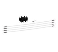 Dryer Vent Cleaning Brush Kit, Nylon Chimney and Fireplace Brush Set, Flexible 40mm - Easy Use with or without Drill, Prevent Dryer Fires, Home Cleaning Tool