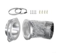 Dryer Vent Coupler Kit Featuring Pre-Attached 14 Inch Aluminum Hose and Magnetic Snap Closure for Consistent Connection Integrity