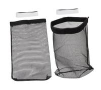 Dryer Vent Cover 2pcs Black Nylon Outdoor Vent Lint Catcher | Drawstring Filter Bag, Flexible Mesh Build, Easy-clean Design, Reliable Dust Capture for Vent Use