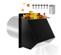 Dryer Vent Cover, Metal Wall Vent, Rust Resistant Exterior Cap, Easy to Install Exhaust Shield, AC Accessory for Laundry Room, Garage, Foundation, Kitchen, Outdoor Walls, Black Colored