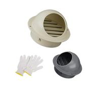 Dryer Vent Cover,Window Vent Cover,Chimney Caps and Cowls,70mm 80mm 100mm 110mm for Roof,Stove Pipe Flue Exhaust,Flue,Kitchen,Range Hood,Bathroom,Black/Gun Gray/Cream White(Black,150mm/5.9in)