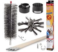 Dryer Vent Duct Cleaning Kit - Gardus RLE202 LintEater Rotary Dryer Vent Cleaner Kit, Removes Lint, Dryer Vent Cleaning System Extends Up to 12’ with 4 Flexible 3' Rods, Air Duct Cleaning Tools
