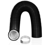 Dryer Vent Hose, 75mm Air Ducting, 5m Heavy-Duty 4 Layer Protection Aluminum Dryer Duct for Heating Cooling Ventilation with 2 Stainless Steel Clamps