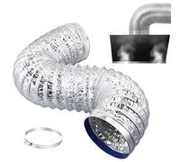 Dryer Vent Hose Flexible Ventilation Duct For Range Hood 6" 7" 8" 10" | Aluminum Foil Exhaust Ducting For Kitchen Exhaust, Grow Tent, Bathroom Ventilation(1m(3ft),180mm(7"))