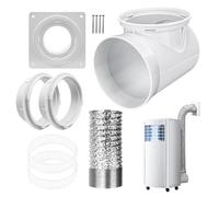 Dryer Vent Kit - Portable Ac Vent Wall Mount Connector with Hose,Replacement Parts Connector Plate for Washer Exhaust Ventilation Fans Ceiling Circulation Air Conditioner Kitchen Bedroom Bathroom Rv R