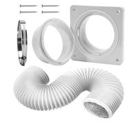 Dryer Vent - Venting Kit | Univers.l Exterior Wall | Air Outlet Improves Airflow, Includes 4-inch Hose and Sealing Plate, Fits ACS and Fans, Ideal for Kitchen, Bathroom, Bedroom, Or RV Use