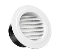 Dryer Vent Wall Plate 5pcs Round ABS Vent Covers with Adjustable Louvers, 75mm to 200mm Wall Duct Grilles(200mm)