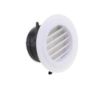 Dryer Vent Wall Plate 5pcs Round ABS Vent Covers with Adjustable Louvers, 75mm to 200mm Wall Duct Grilles(75mm)