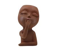 DRYFAL Face Planter Pot Head Planter Succulent Planters Face Flower Pots for Indoor Plants Resin Head Planter Pots with Drainage Hole Lady Statue Decor Plan Gift