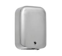 Dryflow Viska Ultra Quiet Hand Dryer, White/Brushed Satin/Black, Stainless Steel/ABS, 26x18x10 cm, HEPA Filter, Brushless Motor, 10-15s Dry Time, Schools and High Traffic Areas (DFT01BR)