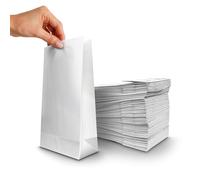 DryFox 100pc Sick/Vomit Paper Bags | Disposable, Lightweight, Compact, Portable Flat Packed Paper Bags | Ideal for Travel Motion Sickness, Nausea Management, Car, Bus, Coach, Plane, Bedside