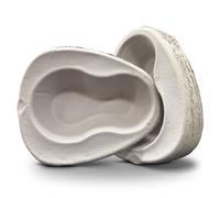 DryFox Pulp Disposable Bed Pan 2000ml / 2L | 15 Pack | Ideal for Urine, Fluid Waste, Bedside Patient Support, Healthcare, Care Home