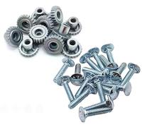 DryFur Pet Carrier Metal Fasteners Nuts Bolts (7/8" Short Bolts, 20 Pack)