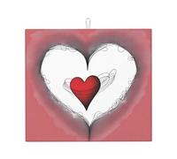 Drying Mat for Kitchen AKGFFDS Have a Loving Heart Printing Ultra Absorbent, Reversible, and Stylish Kitchen Countertop Mat
