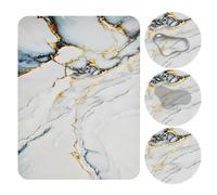 Drying mat for kitchen counter, Diatom Mud for Draining board mats, Dish drying mat for Absorbent Hide Stain with Non-slip, Coffee Machine Sink Dish Rack Marble Worktop (striped marble, 16 * 12 inch)