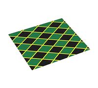 Drying Mat For Kitchen Jamaican Flag Stripe Caribbean Draining Board Mat Absorbent Reversible Dish Dryer Pad, For Kitchen Counter, Beer Glass, Coffee Shops, 41x46cm