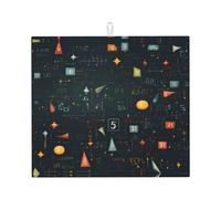 Drying Mat for Kitchen Wzywhj Blackboard Math Printing Made of Sponge Water Absorbent 18"X16"
