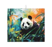 Drying Mat for Kitchen Wzywhj Cute and Adorable Panda Pattern Made of Sponge Water Absorbent 18"X16"