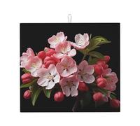 Drying Mat for Kitchen Wzywhj Red Cherry Blossom Printed Made of Sponge Water Absorbent 18"X16"