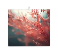 Drying Mat for Kitchen Wzywhj Red Willow Flower Printing Made of Sponge Water Absorbent 18"X16"
