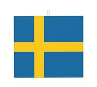 Drying Mat for Kitchen Wzywhj Swedish Flag Printing Made of Sponge Water Absorbent 18"X16"
