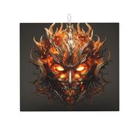 Drying Mat for Kitchen Wzywhj The Mask of Burning Flames Printed Made of Sponge Water Absorbent 18"X16"