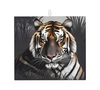 Drying Mat for Kitchen Wzywhj Tiger at Rest Printing Made of Sponge Water Absorbent 18"X16"