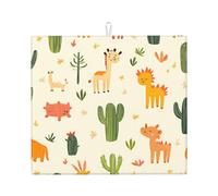 Drying Mat for Kitchen YTUOPWE Desert Creatures Picture Ultra Absorbent, Reversible, and Stylish Kitchen Countertop Mat