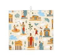Drying Mat for Kitchen YTUOPWE Egyptian Architecture Picture Ultra Absorbent, Reversible, and Stylish Kitchen Countertop Mat