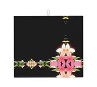 Drying Mat for Kitchen YTUOPWE Flourishing Cinchona Flower Picture Ultra Absorbent, Reversible, and Stylish Kitchen Countertop Mat