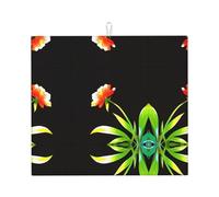 Drying Mat for Kitchen YTUOPWE Flowers Facing The Sun Picture Ultra Absorbent, Reversible, and Stylish Kitchen Countertop Mat