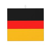 Drying Mat for Kitchen YTUOPWE Germany Flag Picture Ultra Absorbent, Reversible, and Stylish Kitchen Countertop Mat